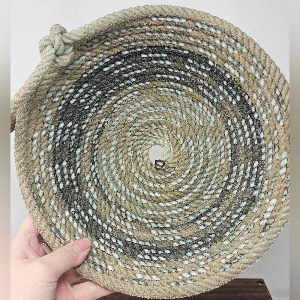 Western Ranch Lariat Authentic Lasso Bowl Handle Hand Crafted Cowboy Decor